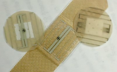 97094295 Flexible and thin wearable biosensor skin patches in round and plaster shapes for consumer and medical applications.