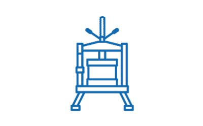 The image shows a blue outlined equipment which is user for down streaming chromatorgraphy.. The image shows a blue outlined equipment which is user for down streaming chromatorgraphy..