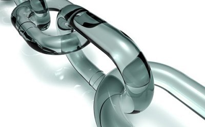 Image of plastic chain made from specialty polymer called thermoset used in high structural strength applications.
