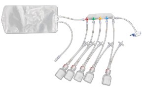 NovaSeptum® SURe sterile sampling assembly with bottles and inlet C-Flex® tubing
