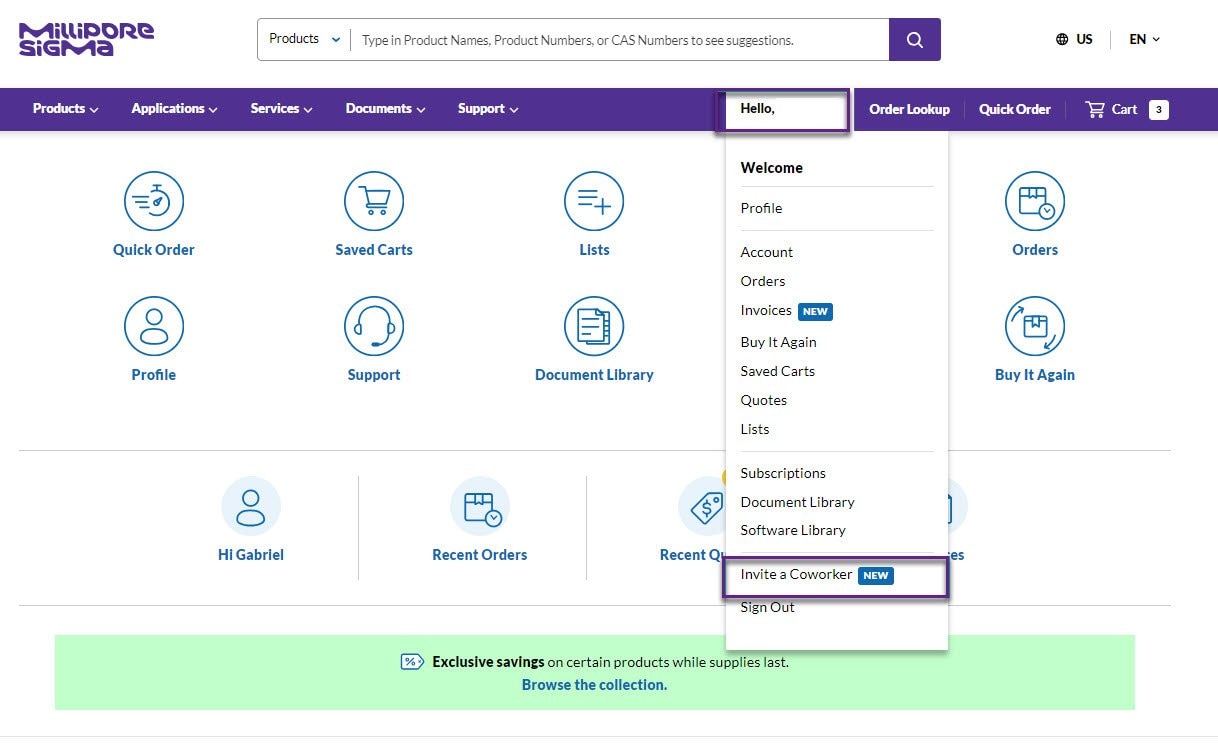 Invite a Coworker Step 1 The new "Lists Bulk Upload" feature where you can upload items quickly and easily, instead of manually entering them.