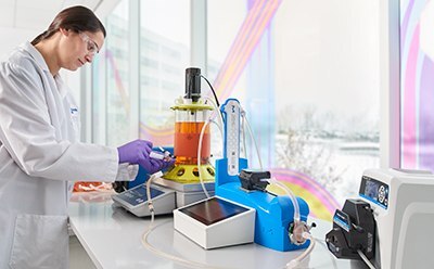 Gene therapy process development Scientist working on gene therapy in laboratory