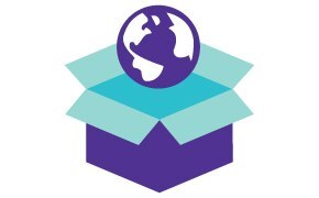 Box with globe 地球儀付きの箱