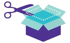 Box with scissors はさみ付きの箱