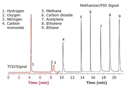 Separation of permanent gases and light hydrocarbons with a Carboxen® 1010 PLOT column