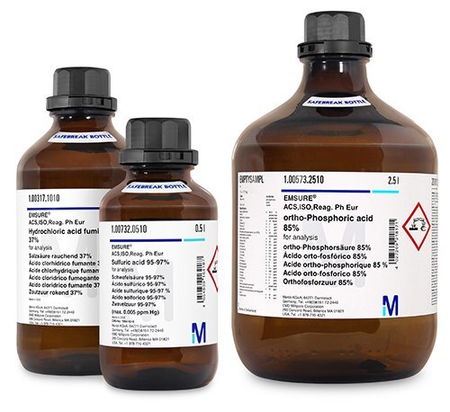 3xemsure-gruppe Hydrochloric acid, sulfuric acid, and ortho-phosphoric acid in Safebreak bottle
