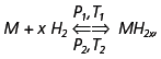 Equation of intermetallic hydrides with hydrogen Equation of intermetallic hydrides and their chemical interaction with hydrogen.