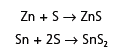 X-ray diffraction patterns of two x(Zn+S) + (1–x)(Sn+2S) mixtures. X-ray diffraction patterns of two x(Zn+S) + (1–x)(Sn+2S) mixtures.