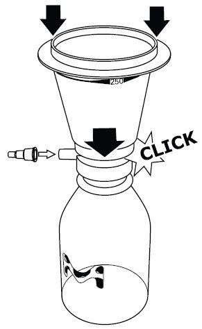 Assemble Millicup™-FLEX filtration unit Assemble Millicup™-FLEX filtration unit