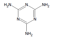 Structure of Melamine Structure of Melamine