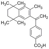 Bexarotene A retinoid X receptor (RXR) agonist that can permeate the blood-brain barrier and rapidly reduce Aβ40 and Aβ42 levels in APP/PS1 mice in an ApoE-dependent manner.