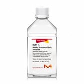 Hanks’ Balanced Salt solution Modified, with sodium bicarbonate, without phenol red, liquid, sterile-filtered, suitable for cell culture