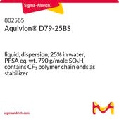 Aquivion® D79-25BS liquid, dispersion, 25% in water, PFSA eq. wt. 790 g/mole SO3H, contains CF3 polymer chain ends as stabilizer