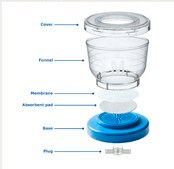 EZ-Fit&#174; filtration unit with absorbent pad pore size 0.45&#160;&#956;m, mixed cellulose esters (MCE) membrane, white filter, volume 100&#160;mL, pkg of Single packaging (EFHAW100I), pkg of Bulk packaging (EFHAW100B), suitable for (suitable for solid and liquid cultivation)