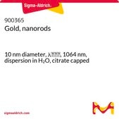 金ナノロッド 10 nm diameter, λmax, 1064 nm, dispersion in H2O, citrate capped