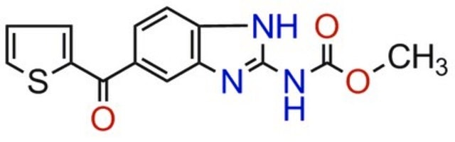Nocodazole InSolution, ≥97%, 50 mM in DMSO, Inhibitor of mammalian cell mitosis via a highly aspecific antimicrotubular activity