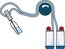 Steritest&#174; NEO Device For liquids in ampoules or collapsible bags., Blue base canister with a single-needle adapter., pkg of 10 blisters in 2 bags of 5 blisters per box, double packed