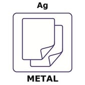 銀 foil, 50x50mm, thickness 0.5mm, as rolled, 99.99+%