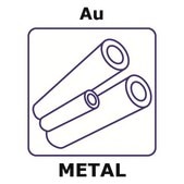 Gold tube, 50mm, outside diameter 1.0mm, inside diameter 0.5mm, wall thickness 0.25mm, as drawn, 99.95%