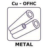 Copper - O.F.H.C. tube, 200mm, outside diameter 0.9mm, inside diameter 0.56mm, wall thickness 0.17mm, 99.95+%