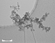 Carbon, mesoporous nanopowder, graphitized, less than 250 ppm Al, Ti, Fe, Ni, Cu, and Zn combined