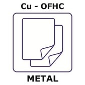 Copper - O.F.H.C. foil, 50x50mm, thickness 0.20mm, hard, 99.95+%