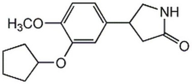 Rolipram A cell-permeable, selective inhibitor of cAMP-specific phosphodiesterase (PDE IV; IC₅₀ = 800 nM).
