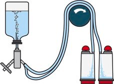 Steritest&#174; NEO Device For liquids in small vials with septa., Red base canister with a vented double needle for small vials with septa., pkg of 10 blisters per box, Single packed