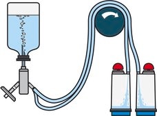 Steritest&#174; NEO Device For liquids in small vials., Blue base canister with a vented double needle for small vials with septa., pkg of 10 blisters per box, Single packed