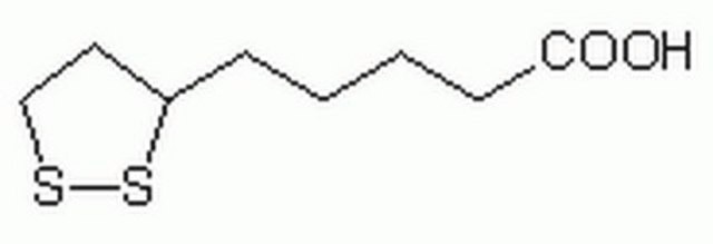 α-Lipoic Acid α-Lipoic Acid, CAS 1077-28-7 is an oxidized form with antioxidant properties. Reduces renal lipid peroxidation in rats with cisplatin n-induced nephrotoxicity.