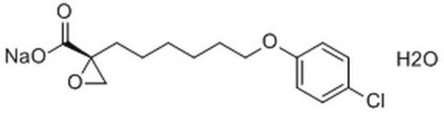 Etomoxir InSolution, ≥98%, 50 mM aqueous solution, shown to inhibit carnitine palmitoyltransferase (CPT)-1 and DGAT activity
