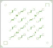 Back-gated OFET Interdigitated Substrate Au source/drain, 230 nm SiO2 gate-insulator, varied W/L from 500 to 4000, 16 transistors per chip, chips (diced)