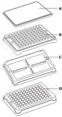 Millicell® 96 well Plates receiver plate, lid, teardrop shaped wells for pipette access, sterile, non-treated surface, automation compatible